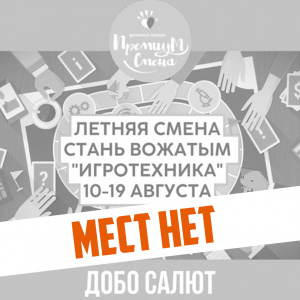 Смена «Стань вожатым. Игротехника.» в Салюте